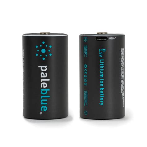 Rechargeable D Batteries with USB-C | Paleblue