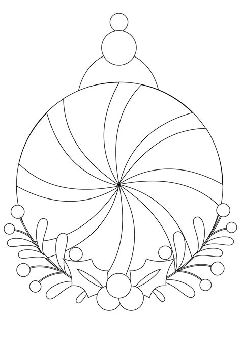 Christmas Ornaments To Color - 10 Free PDF Printables | Printablee