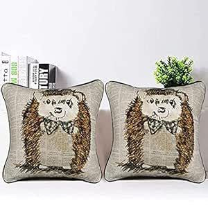 Buy SAJAVAT HOME SH_196B Cotton Animal Print Cushion Cover (Pack of 2 ...