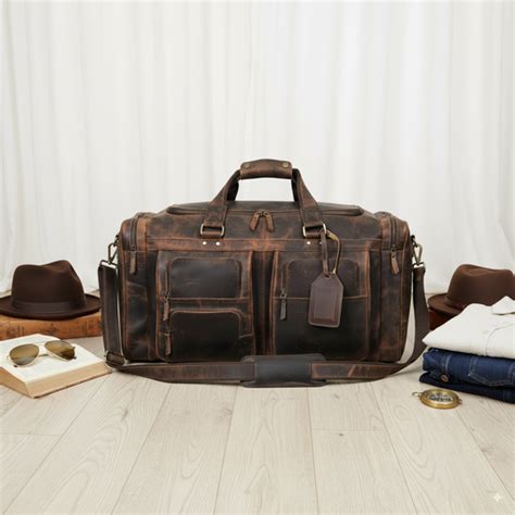 Denver Full Grain Buffalo Leather Weekender Bag