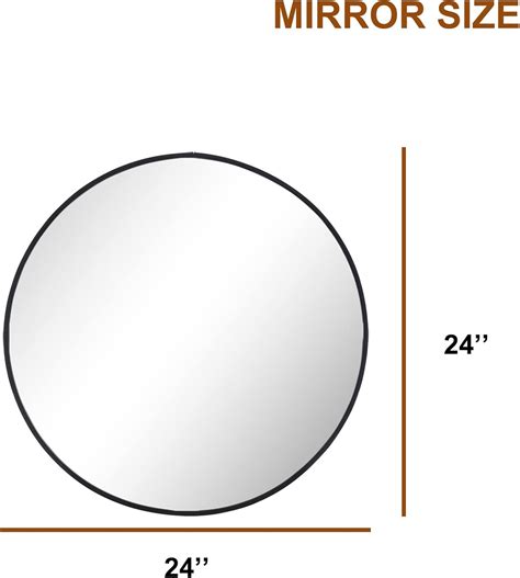 SKELLIGE Black Bathroom Mirror for Wall, Large Round (24 India | Ubuy