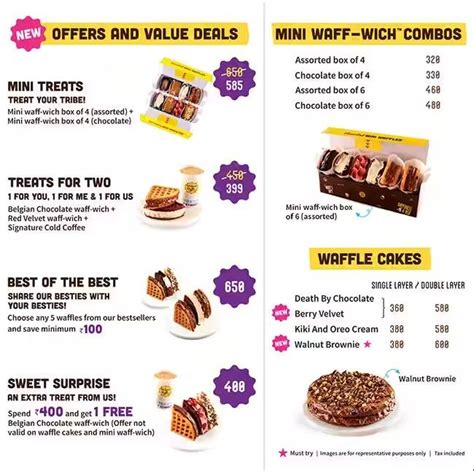 Menu at The Belgian Waffle Co, Chennai, YELLOW BELL FOODS STALL 34