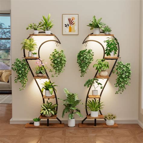 Amazon.com: WIWIDRM Large Plant Stand Indoor with Grow Light,7 Tiered ...