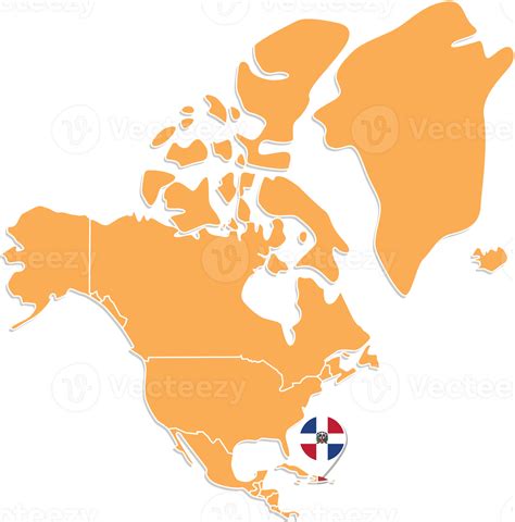 Dominican Republic map in North America, Icons showing Dominican ...