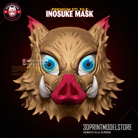 🪖 Inosuke Mask - Demon Slayer Cosplay Helmet - Kimetsu no Zaiba・ 3D ...