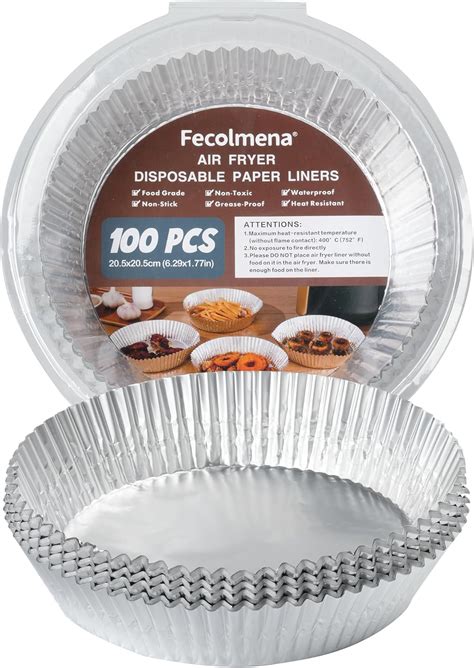 Amazon.com: Air Fryer Liners Disposable, Fecolmena 100 PCS Round ...