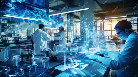 Premium Photo | Health care researchers working in a life science lab