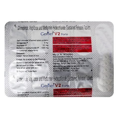 Buy Gemer V2 Forte Tablet online | Uses, Side Effects, Price and ...
