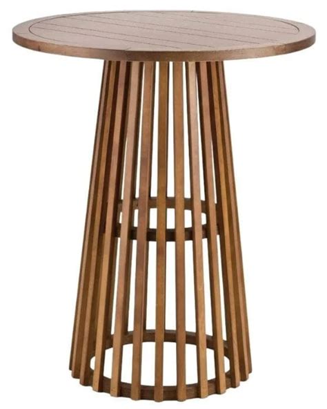Chestnut Wooden Cocktail Tables - A to Z Event Rentals, LLC.