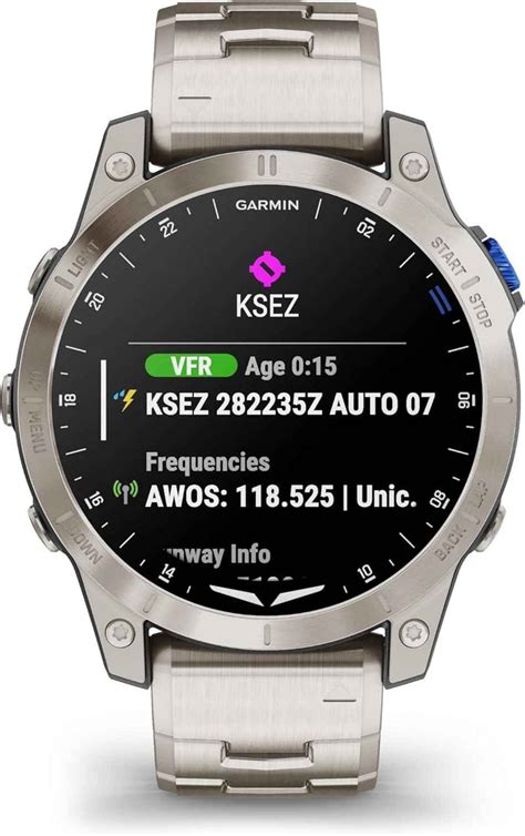 Garmin D2™ Mach 1 Aviator Smartwatch – Touchscreen AMOLED, Aviation GPS ...