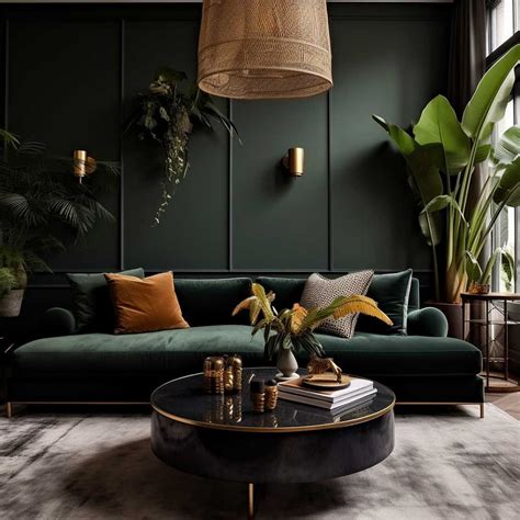 3 Dark Green Sofa Living Room Concepts for a Lush Space • 333+ Images ...