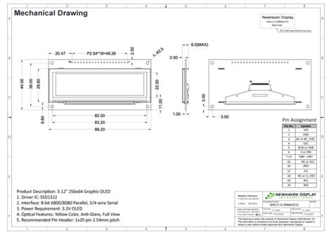 NHD-3.12-25664UCY2 NEWHAVEN DISPLAY INTERNATIONAL | NEWHAVEN DISPLAY ...