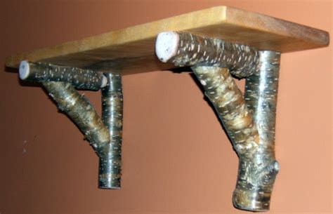 Rustic Log Shelf 的图像结果