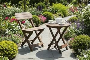 WOODLY Premium Wooden Folding Chair and Round Table Combo | Handcrafted ...