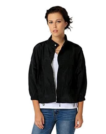 Remanika Black color Polyester fabric 3/4th Sleeves Jacket for womens ...