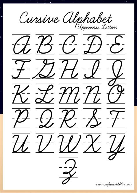 Cursive Letters Uppercase And Lowercase Alphabet