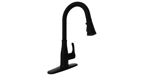 Anzzi KF-AZ301MB Sifo 1.8 GPM Single Hole Pull Down Kitchen Faucet ...