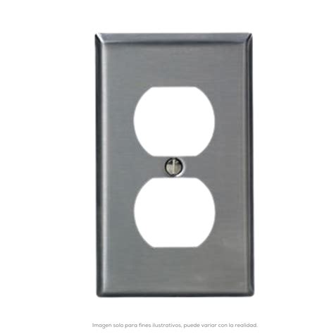 PLACA DE ACERO INOXIDABLE 302 PARA RECEPTACULO SENCILLO DE 35 MM DE ...