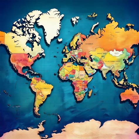 World Map with Colors 的图像结果