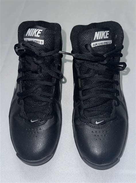 Nike Mens Air Visi Pro 3 Black Basketball Shoes Sneak… - Gem