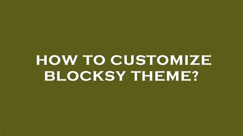 Image result for Blocksy Tutorials
