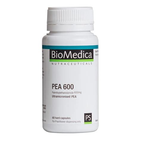 BioMedica – PEA 600 60 Capsules - MediAdvice Pharmacy Earlwood