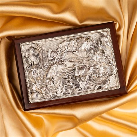 Get Pure Silver Plated Dry Fruit Box Big - Wooden Box | The Zappy Box