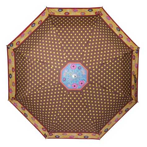 Clownfish Polka Dot 3-Fold Umbrella, Auto Open, Waterproof, Brown ...