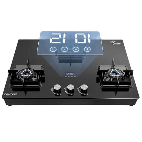 Beyond Appliances Solaria 3 full Brass Burner Smart Gas Stove Auto ...