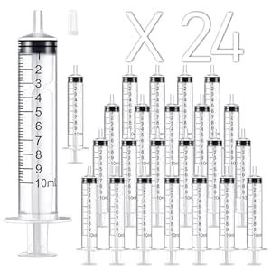 Salco 24 Pack 10ml Plastic Syringe Without Needle, Sterile - Syringes ...