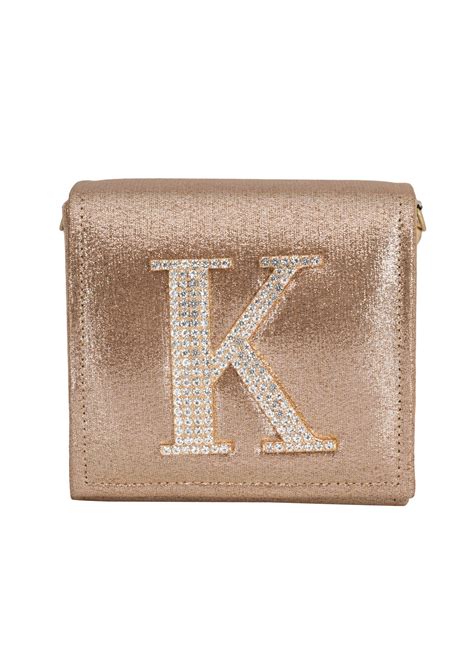 Golden K Alphabhet Intial Embellised Flap Bag – Nidhi Rathi