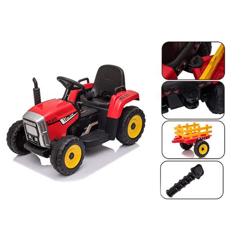 Buy Electric Ride On Tractor with Trailer, 3-Gear-Shift Electric ...