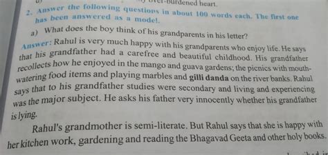 what does the boy think of his grandparents "father dear father".I HAVE ...