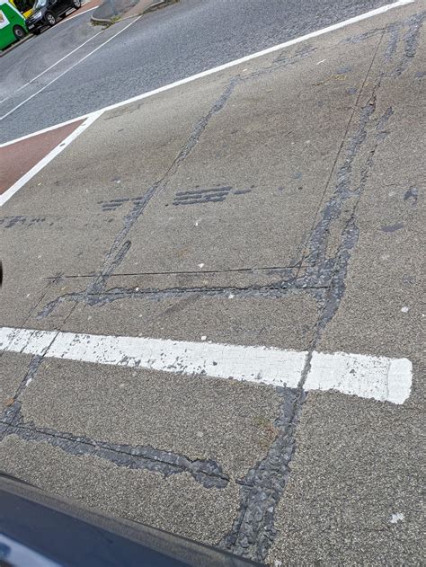 This is an inductive loop at an intersection. It senses a car and will ...