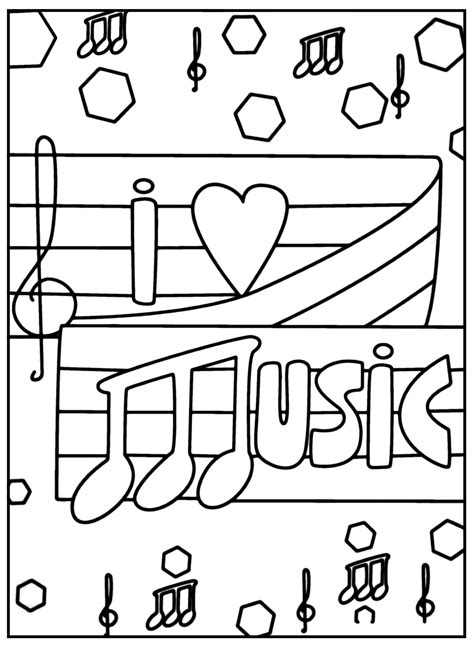 Coloring Pages Notes Music Musical Note Color Printable Instruments ...
