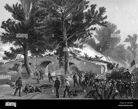 1860s SEPTEMBER 1862 GENERAL BURNSIDE'S BRIDGE ATTACK AT BATTLE OF ...