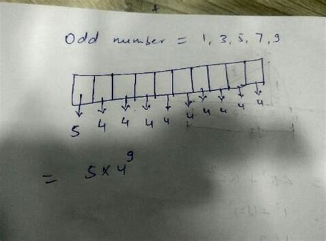 Q.23 how many 10 digit numbers can be made with odd digits so that no ...