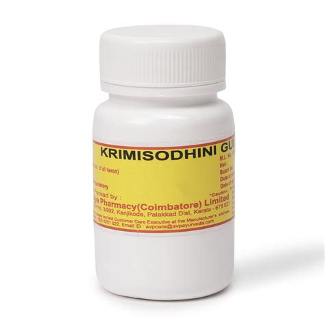 Krimisodhini Gulika 10 Nos Container for Intestinal Worms – avpayurveda