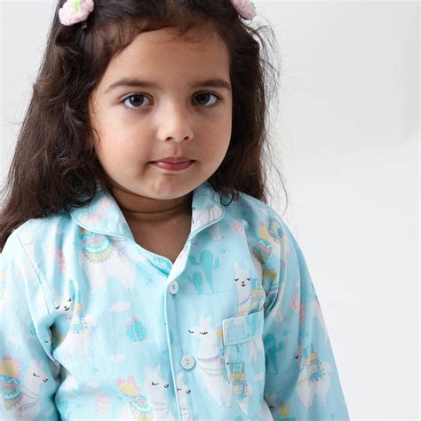 Organic Llama Love Pajama Set For Kids | Little West Street