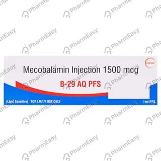 B 29 Aq 1500 MCG/ML Injection (1): Uses, Side Effects, Price & Dosage ...