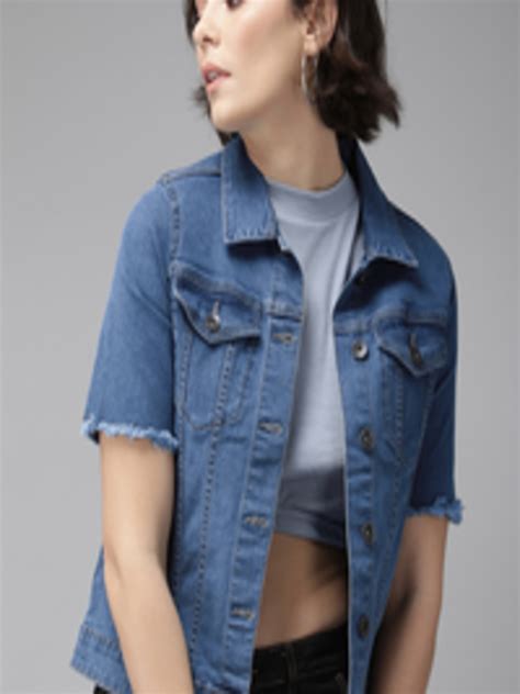 Buy Roadster Women Blue Denim Jacket - Jackets for Women 19545952 | Myntra