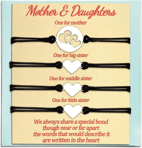 Fymlhomi Mother and 3 Daughters Bracelets Mom daughter Gifts Matching ...