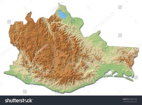 Relief Map Oaxaca Mexico 3d-rendering Stock Illustration 506407795 ...