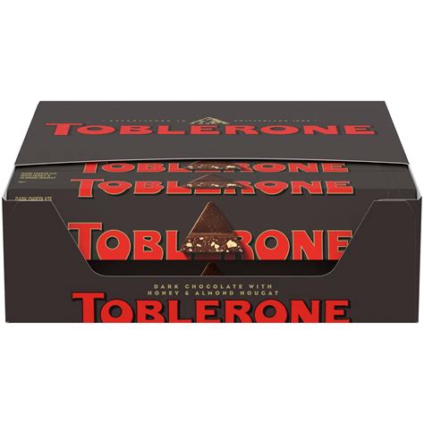 Toblerone Chocolate Bar Dark Chocolate/3.5 Ounce (Pack of 20) : Amazon ...