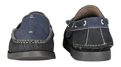 Shop for Navy Blue Pure Leather Men's Boat Shoes - TZARO