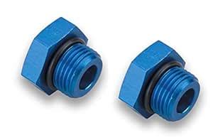 Earl's 581406 Blue Anodized Aluminum -6AN O-ring Seal Port Plug Adapter ...