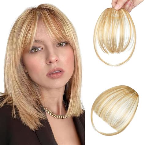 Amazon.com : Wodelanle Bangs Hair Clip in Bangs, Wispy Bangs Blonde ...