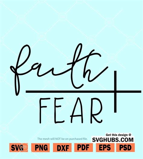 Faith over fear SVG, Faith cross SVG, Christian shirt SVG, Faith SVG