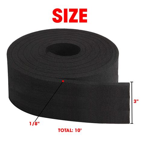 Buy Neoprene Foam Strip Roll by Dualplex, 3" Wide x 10' Long x 1/8 ...