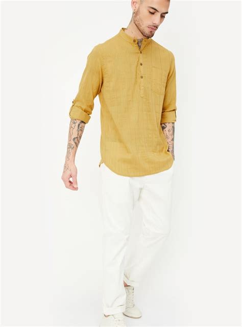 Buy Men Striped Short Kurta Online at just Rs. 999.0 - 1000013451736 ...